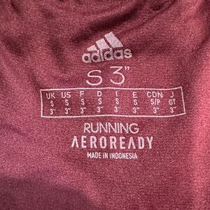 Adidas Burgundy Aeroready Sports 3” Running Shorts
